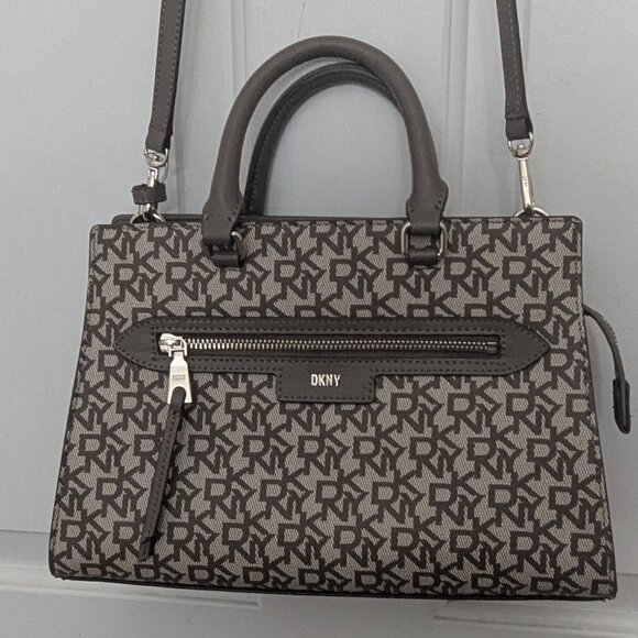 DKNY Women's Satchel Bag - Polyester With Leather Trim, Zip Closure, Stylish Handbag - View #3